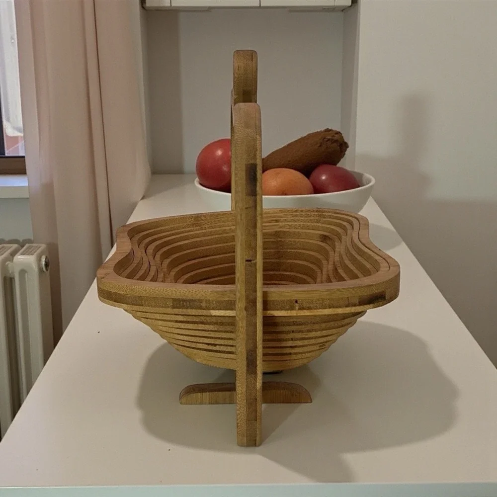 Wooden Collapsible Basket